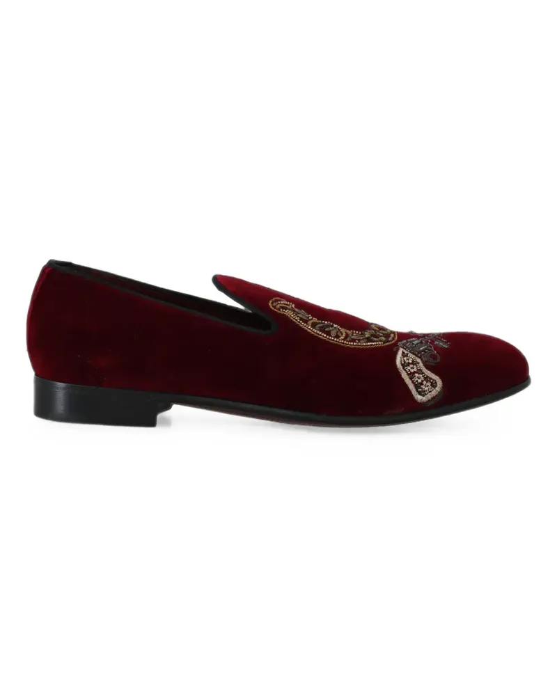Dolce & Gabbana Loafer mit Stickerei - Rot Rot