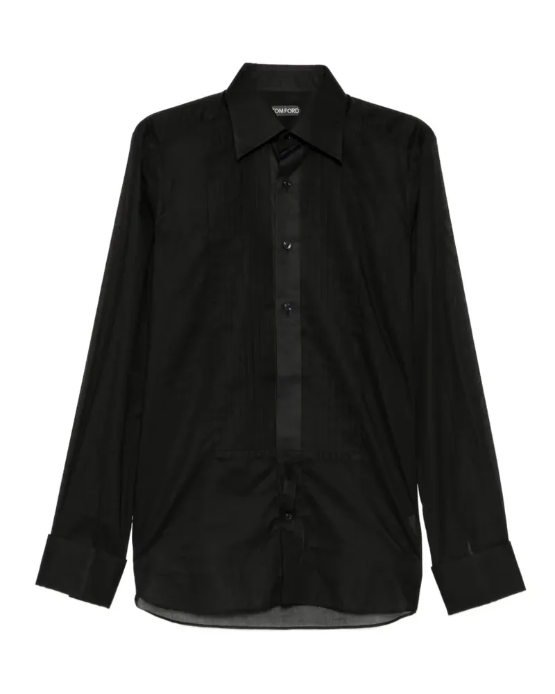 Tom Ford Hemd mit Falten - Schwarz Schwarz