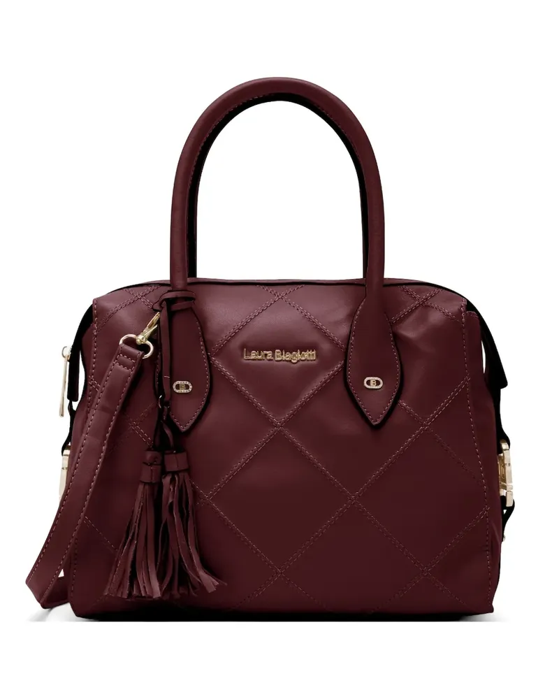 Laura Biagiotti quilted-design tassel-detail tote bag - Rot Rot