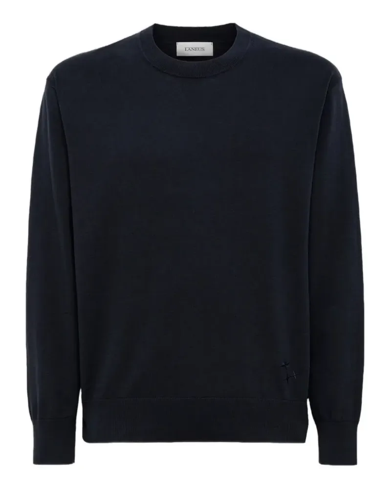 Laneus embroidered-logo sweater - Blau Blau