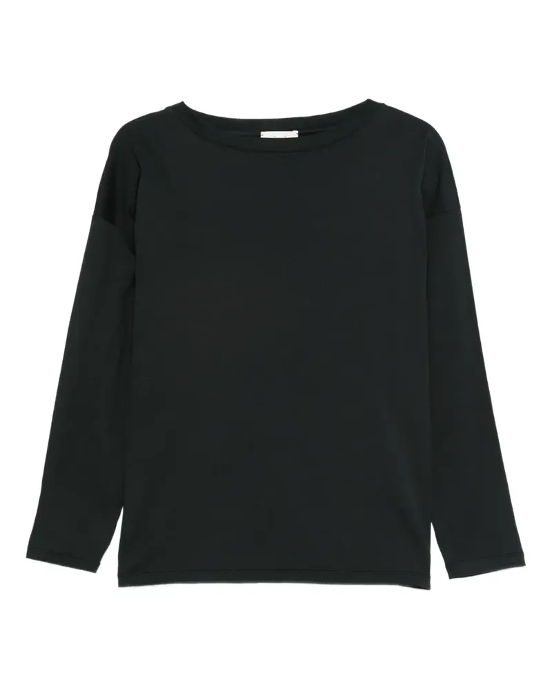 MA'RY'YA T-Shirt mit rundem Ausschnitt - Schwarz Schwarz