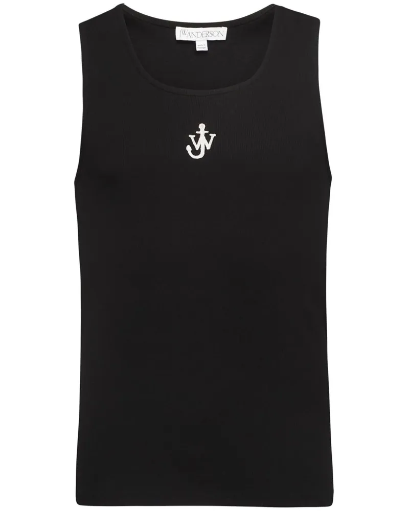 J.W.Anderson Tanktop mit Ankerstickerei - Schwarz Schwarz