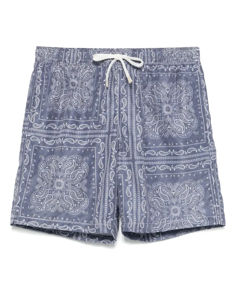 Eleventy Badeshorts mit Bandana-Print - Blau Blau