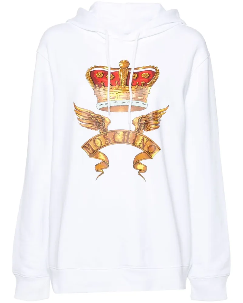 Moschino Hoodie mit Logo-Print - Weiß Weiß