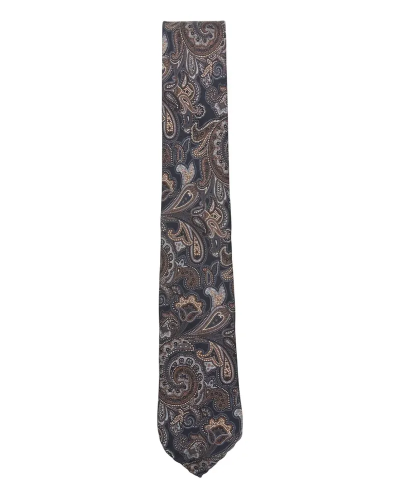 Dell'oglio paisley PITTSF476 tie - Blau Blau