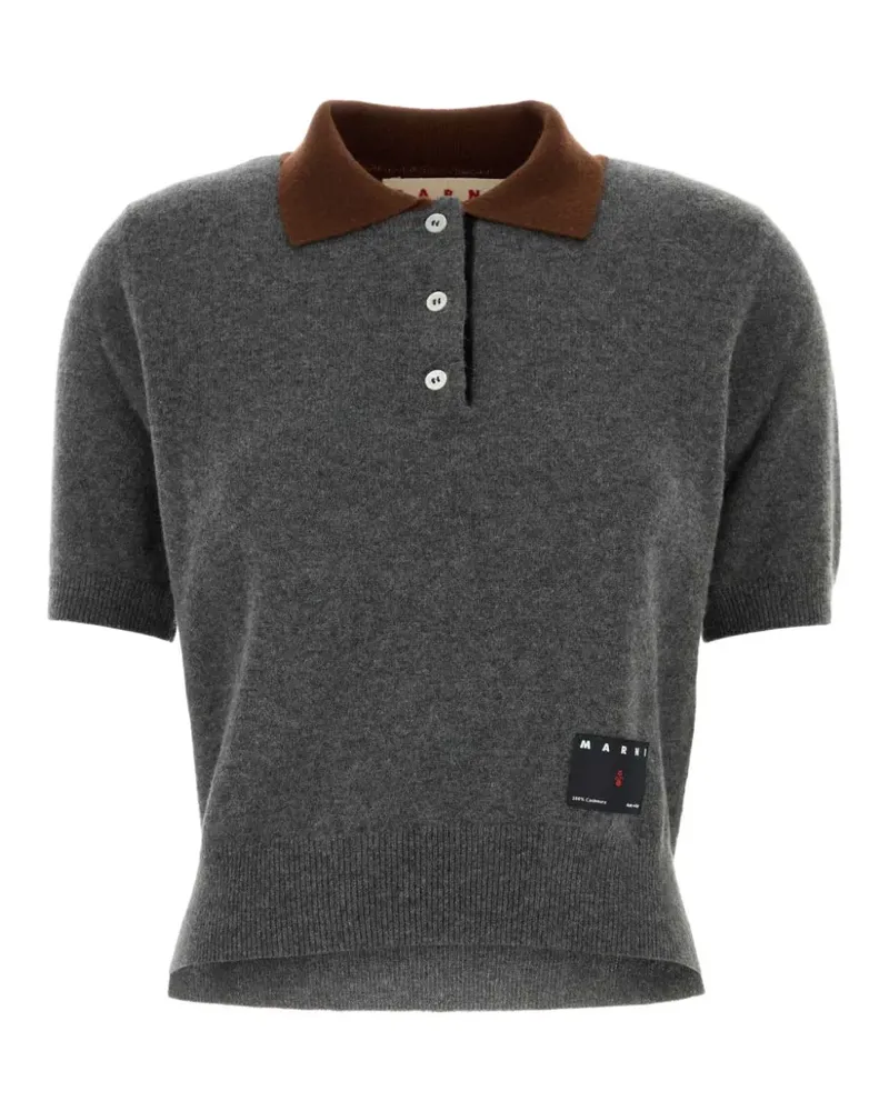 Marni cashmere polo shirt - Grau Grau