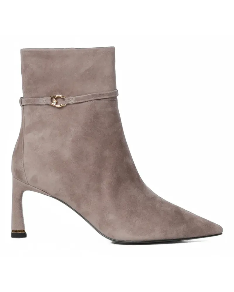 Coccinelle C-Look pointed-toe buckled boots - Nude Nude