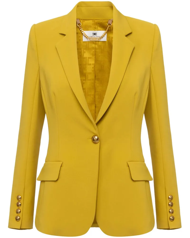 Elisabetta Franchi Blazer aus Krepp - Gelb Gelb