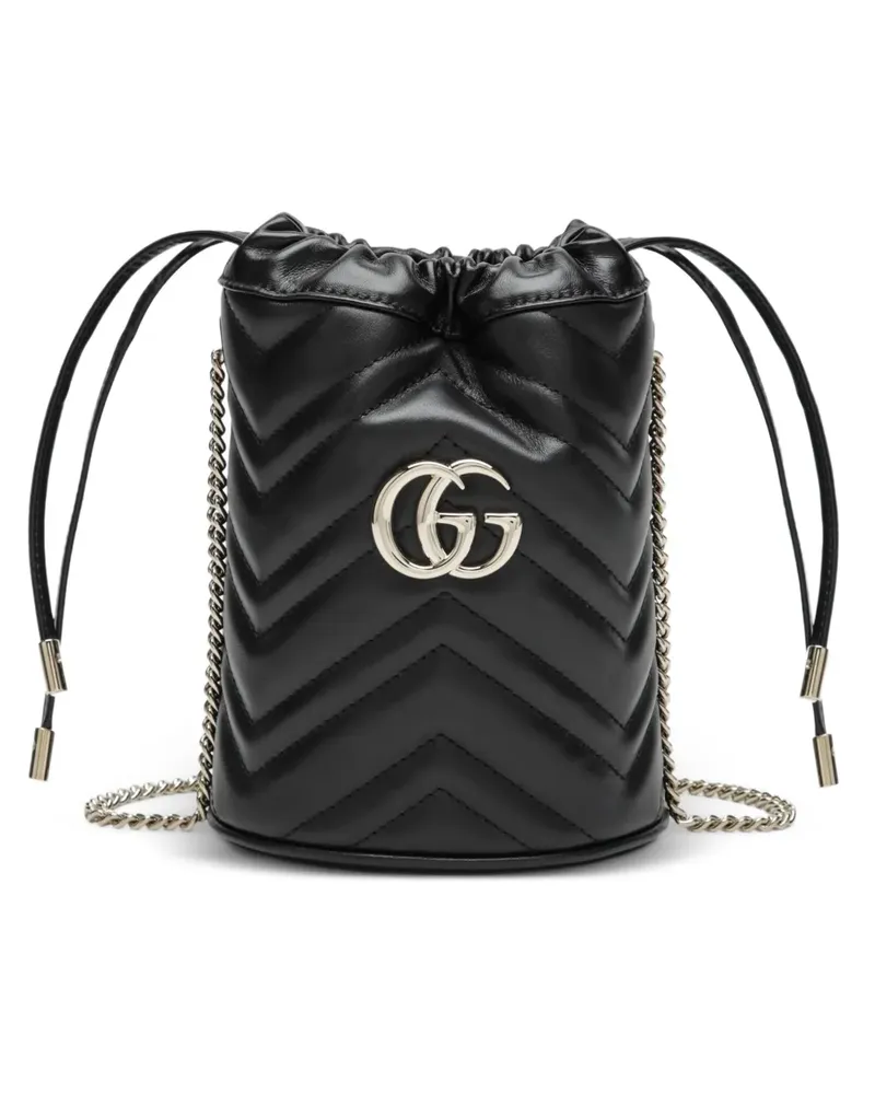 Gucci Kleine GG Marmont Beuteltasche - Schwarz Schwarz