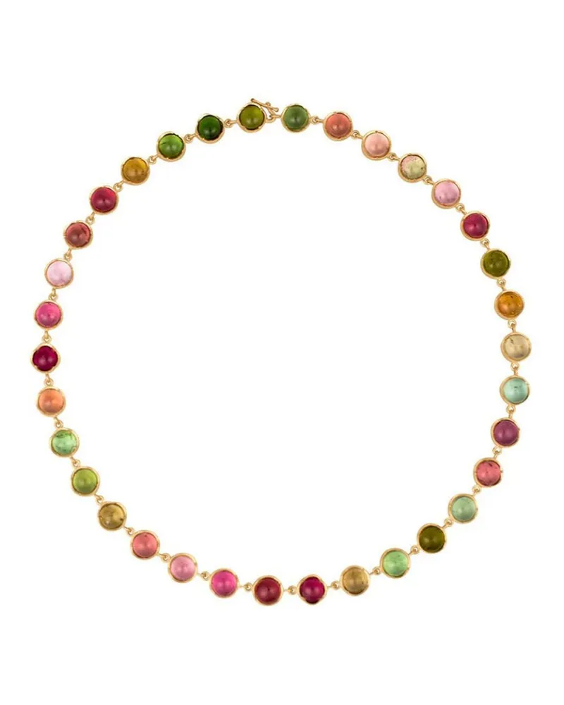 Irene Neuwirth Mittelgroße 18kt Classic Gelbgoldhalskette mit Turmalin Gold
