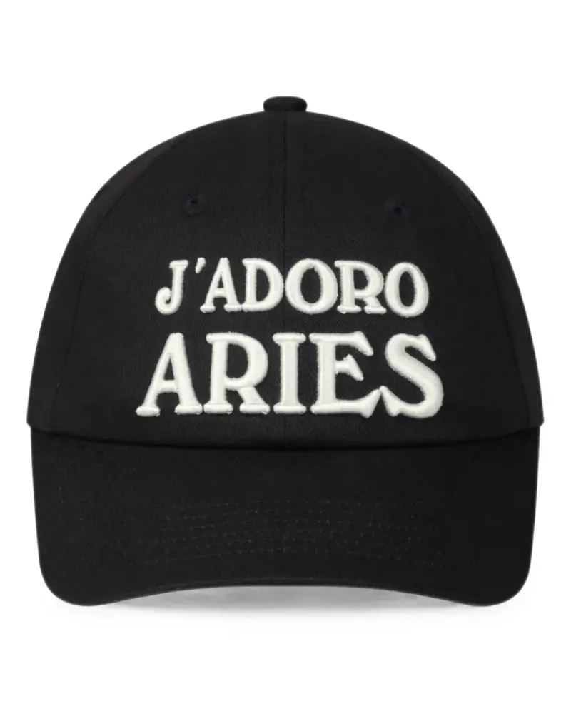 Aries J'Adoro logo-embroidered cap - Schwarz Schwarz
