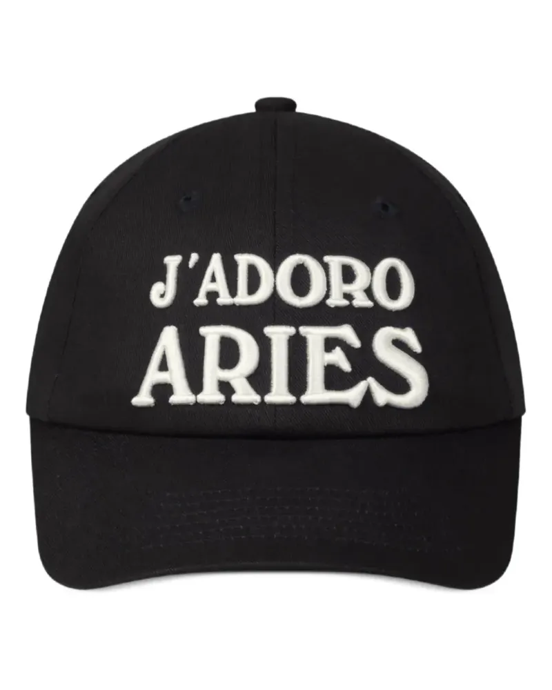 Aries J'Adoro logo-embroidered cap - Schwarz Schwarz