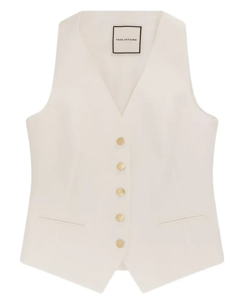 Tagliatore Giselle V-neck waistcoat - Nude Nude