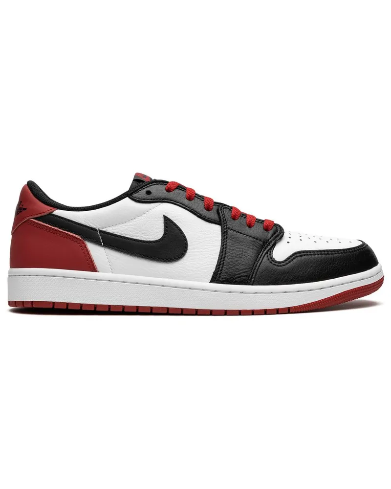 Jordan Air  1 Low OG Black Toe Sneakers - Weiß Weiß