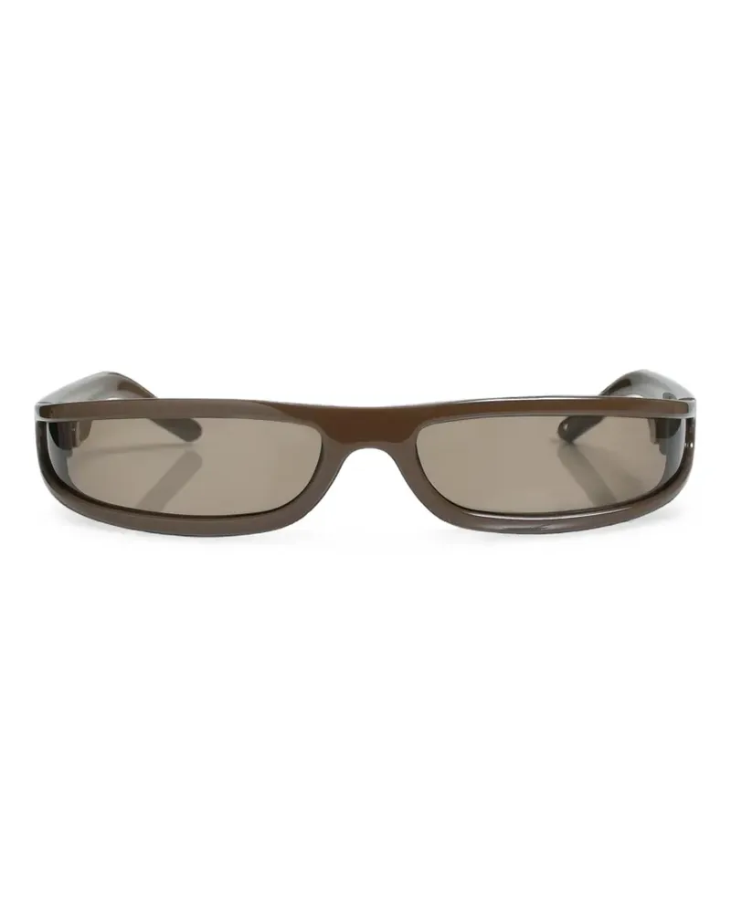 Rick Owens Fog rectangle-frame sunglasses - Braun Braun