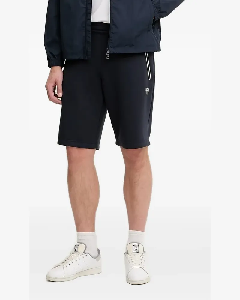 EA7 Shorts mit Kordelzug - Schwarz Schwarz