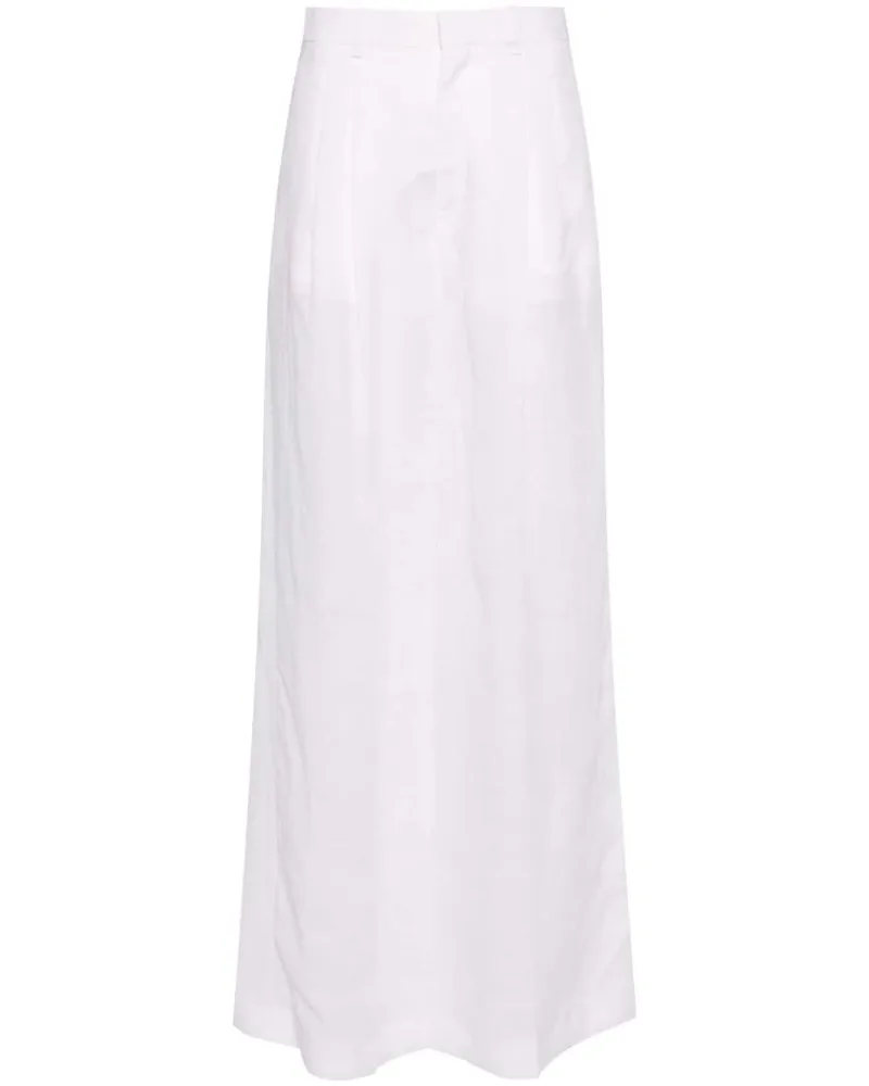 Chloé Ramiehose mit weitem Bein - Weiß Weiß