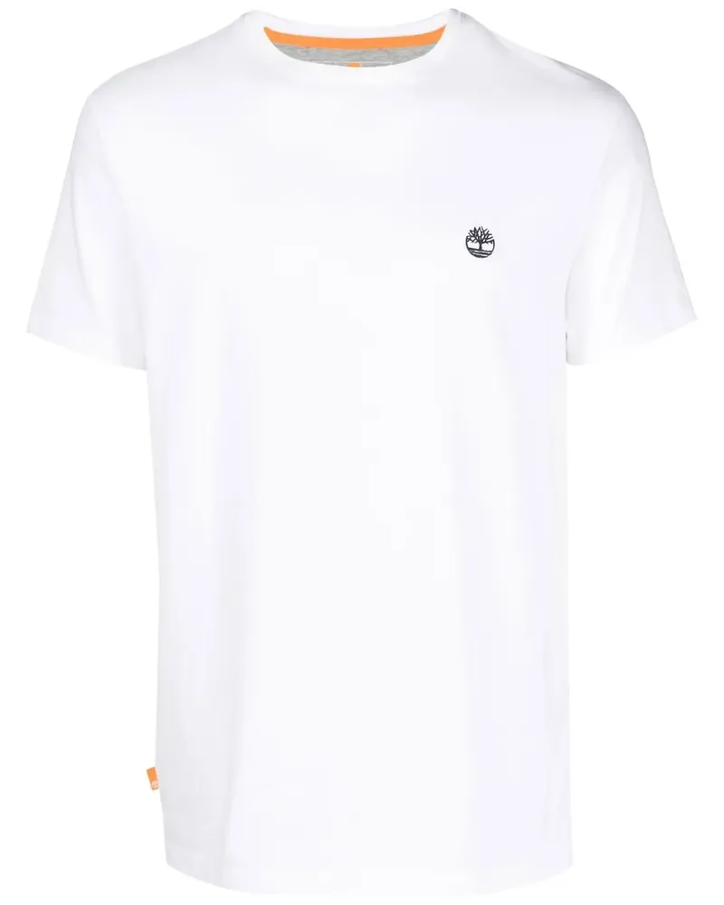 Timberland T-Shirt mit Logo-Stickerei - Weiß Weiß
