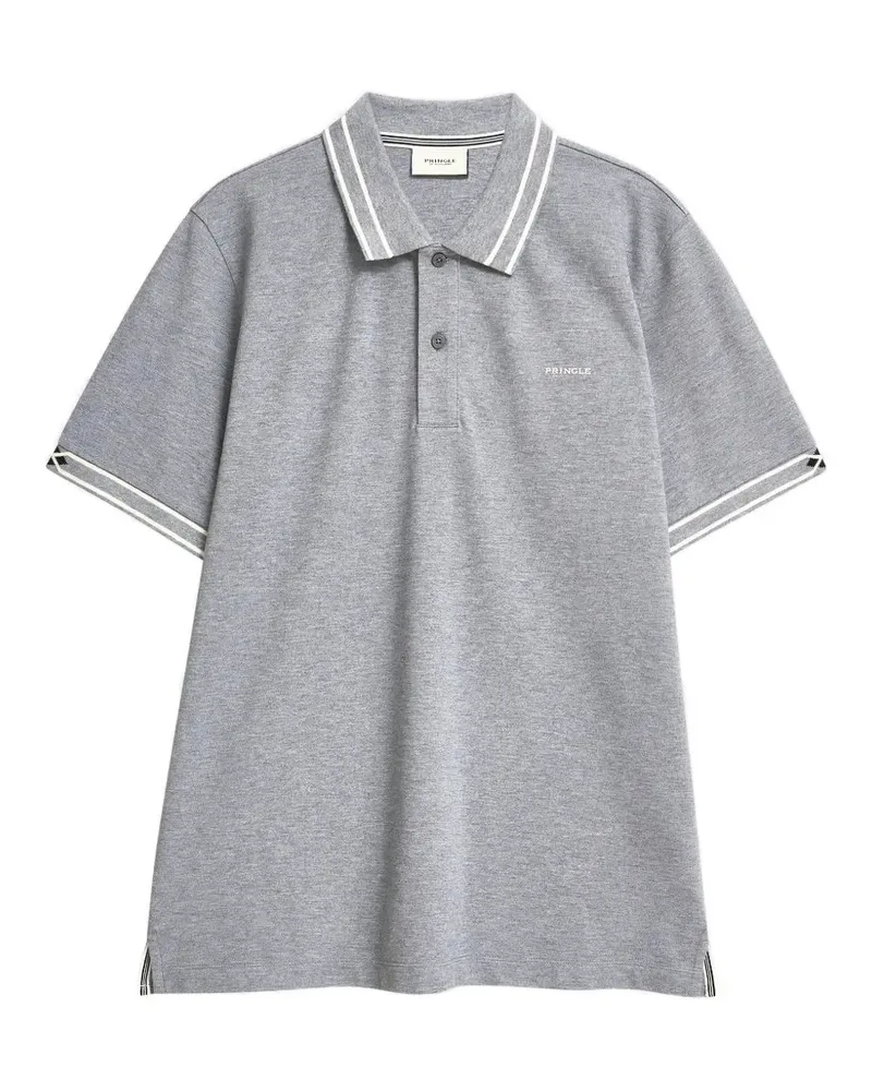 Pringle of Scotland diamond jacquard collar polo shirt - Grau Grau