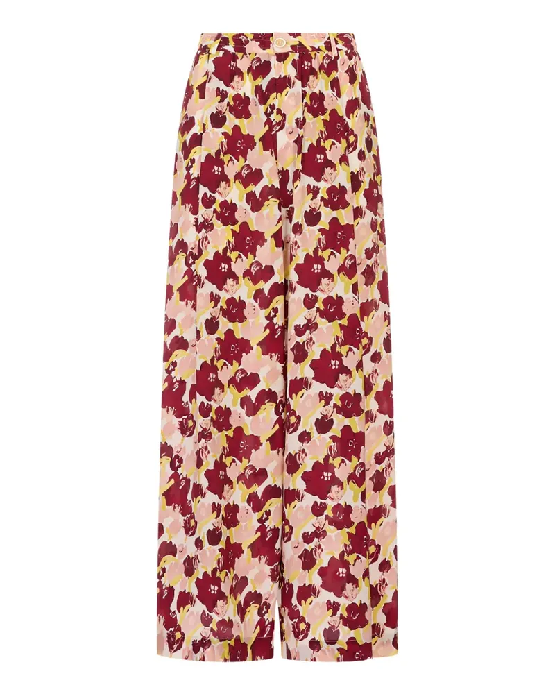 Marni Secret Bouquet-print trousers - Rot Rot
