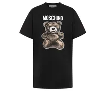 T-Shirt mit Teddy-Print - Schwarz