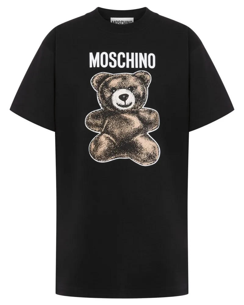 Moschino T-Shirt mit Teddy-Print - Schwarz Schwarz