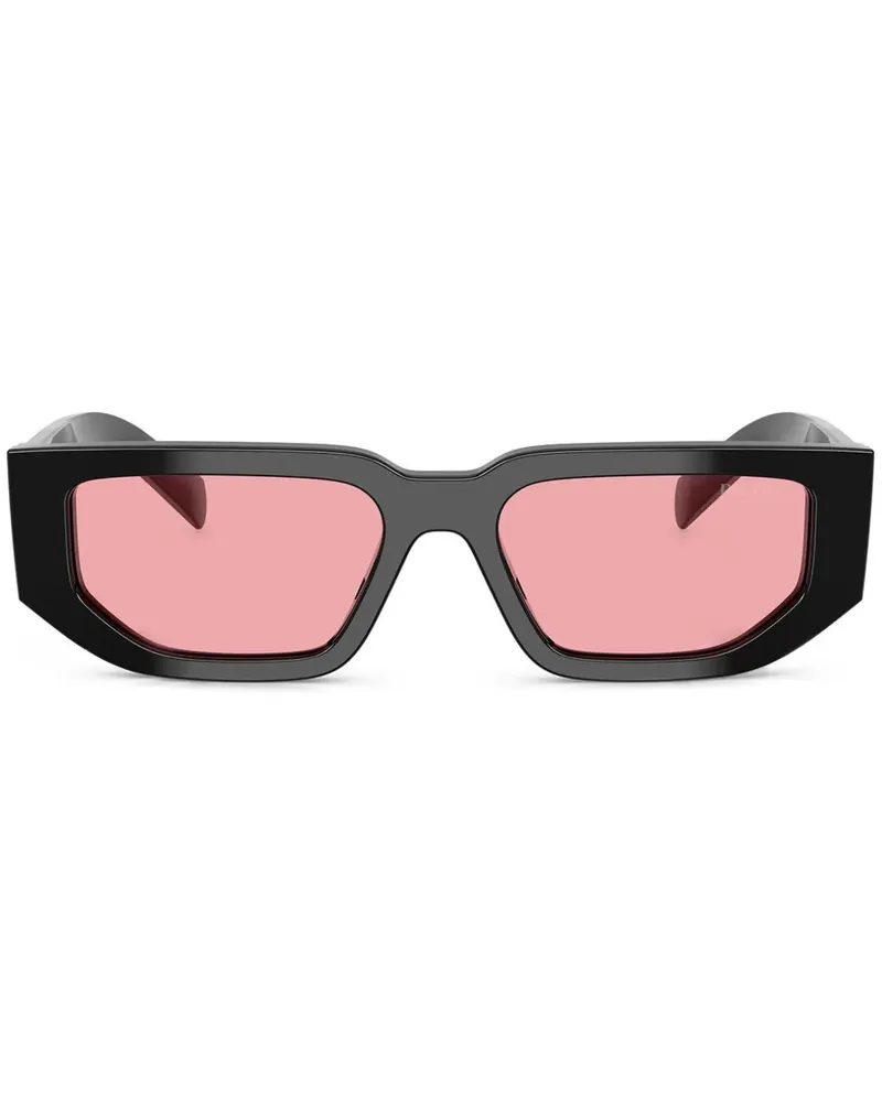 Prada Sonnenbrille mit Triangel-Logo - Schwarz Schwarz