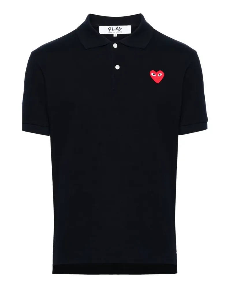 Comme des Garçons Poloshirt mit Herz-Patch - Blau Blau
