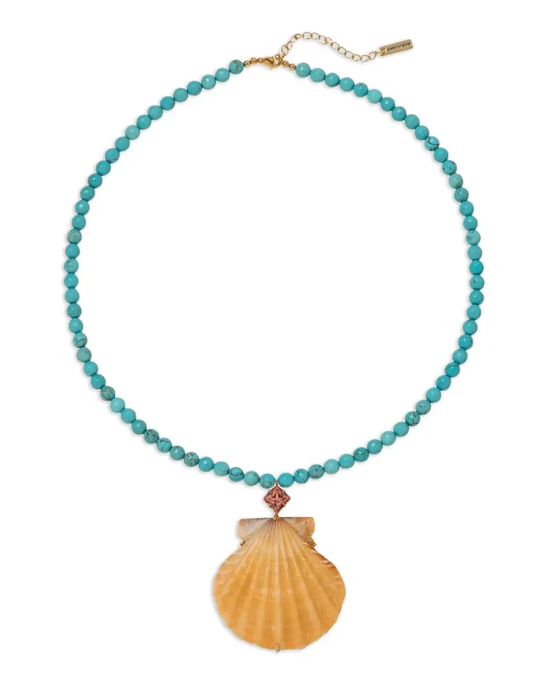 Jennifer Behr Melina shell-pendant necklace - Blau Blau