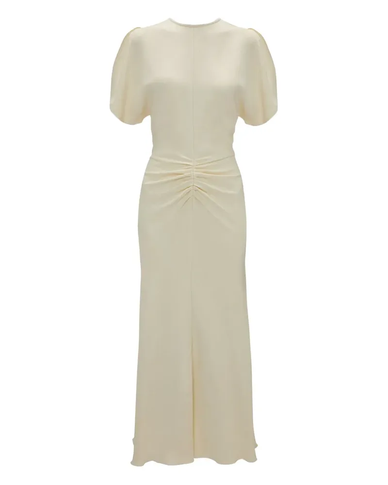 Victoria Beckham Midikleid mit geraffter Taille - Nude Nude