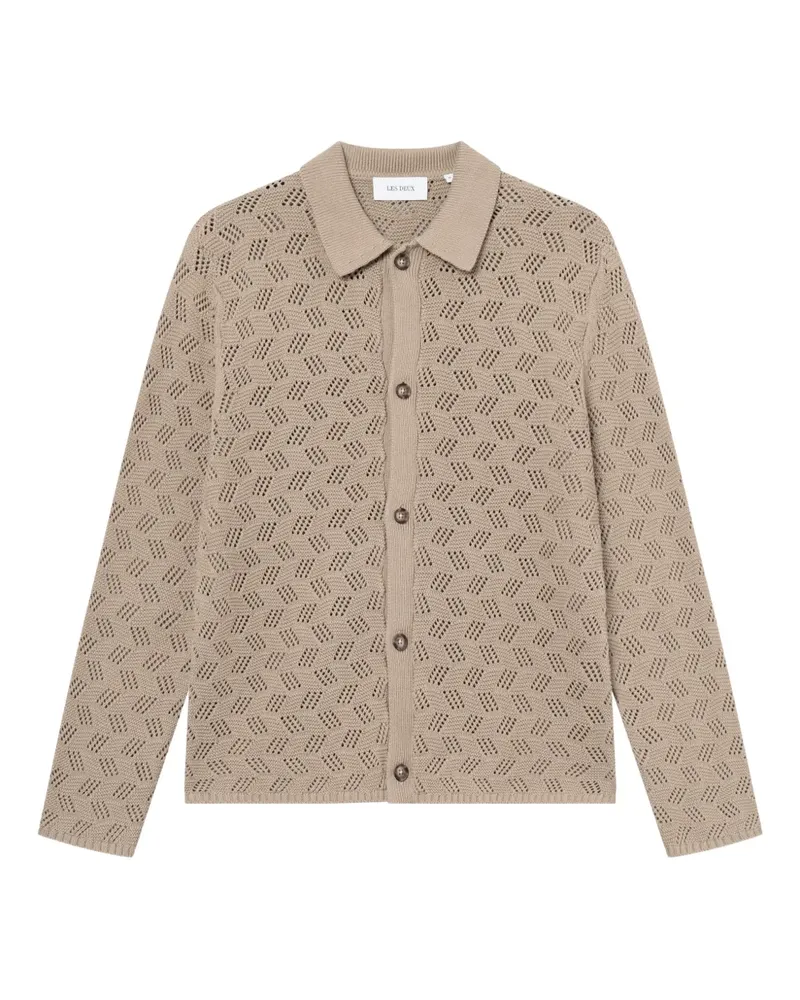 LES DEUX Hemd mit Lochmuster - Nude Nude