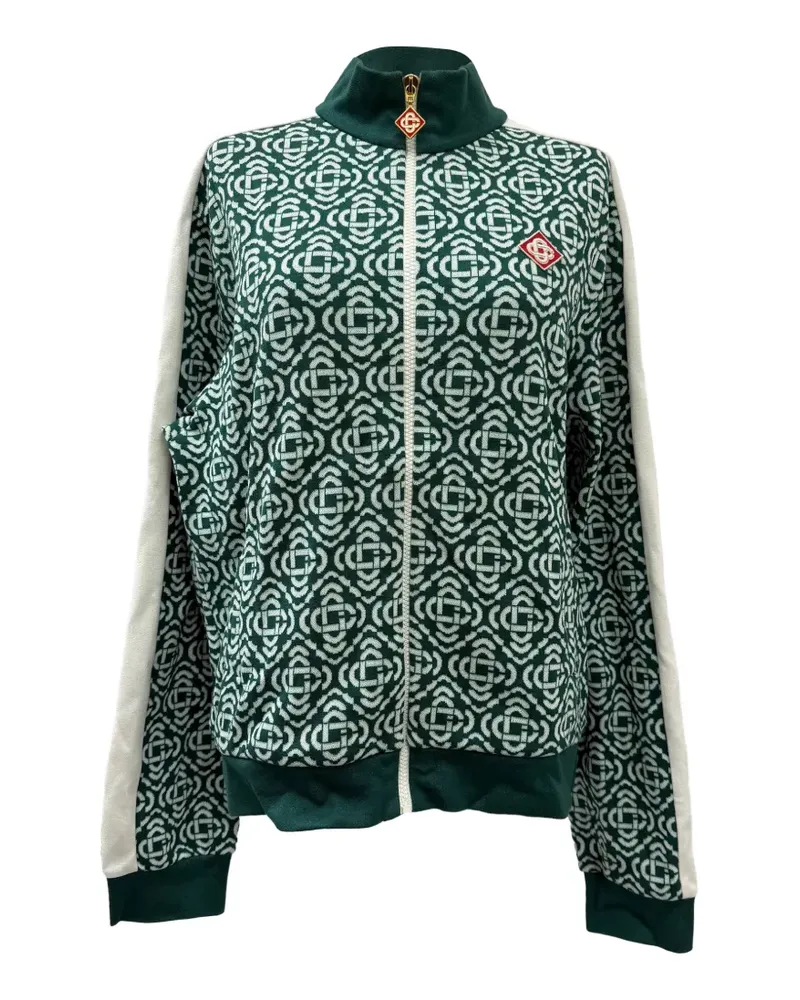 Casablanca Paris Monogram-jacquard track jacket - Grün Grün