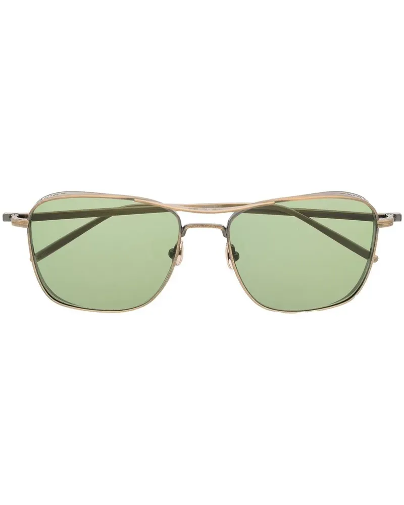 MATSUDA Sonnenbrille mit rundem Gestell - Gold Gold