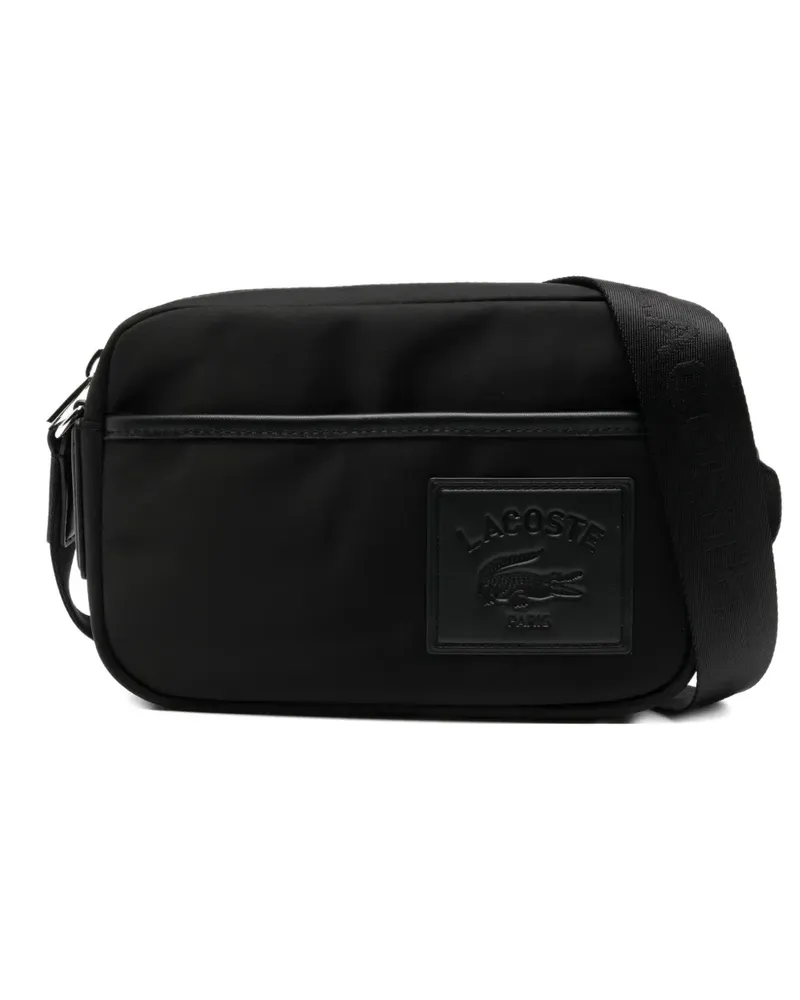 Lacoste Satchel-Tasche mit Logo-Schild - Schwarz Schwarz