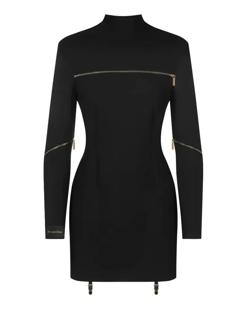 Maison Close Kleid mit Hosenträger-Riemen - Schwarz Schwarz