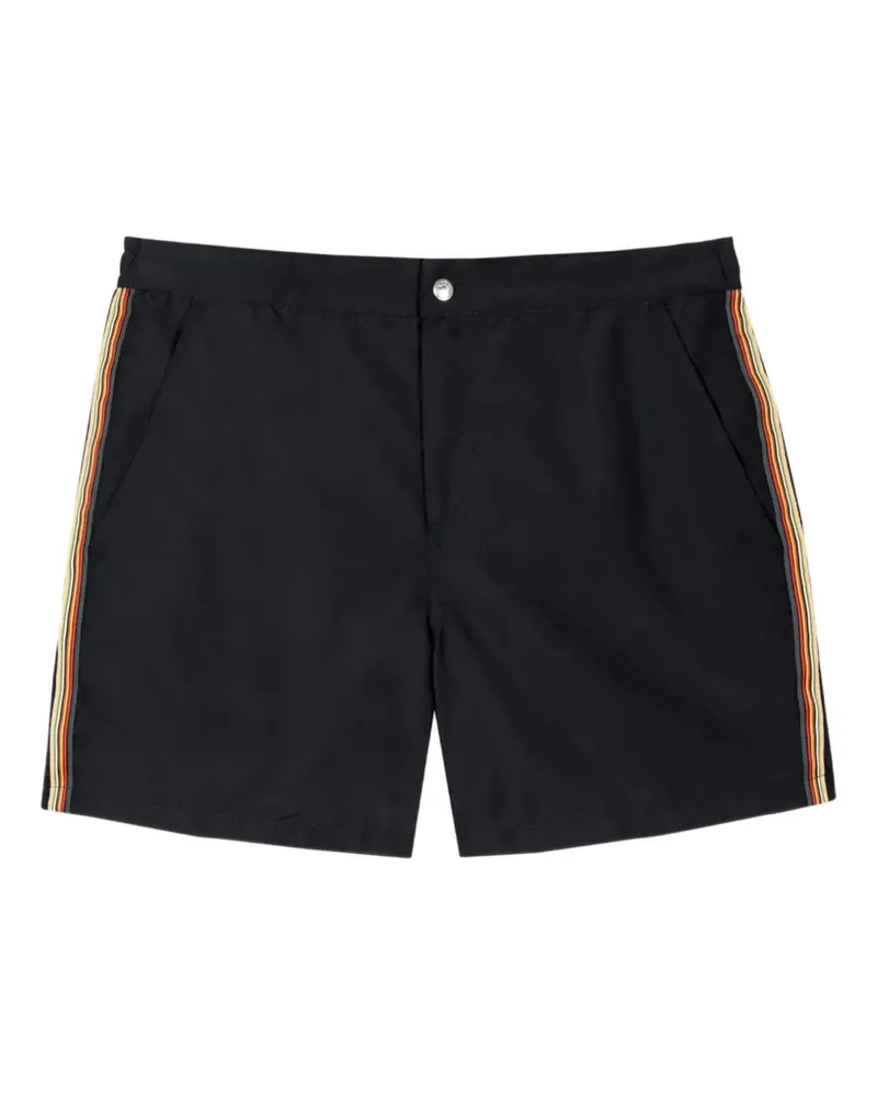 Paul Smith Badeshorts mit Streifendetail - Schwarz Schwarz