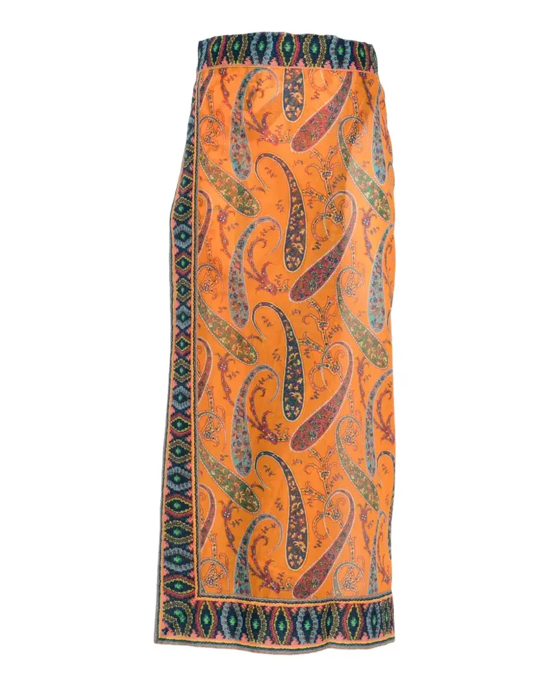 Etro Rock mit Paisley-Print - Orange Orange