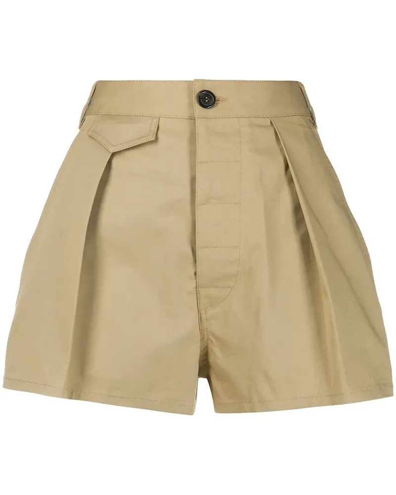 Dsquared2 Hoch sitzende Shorts - Nude Nude