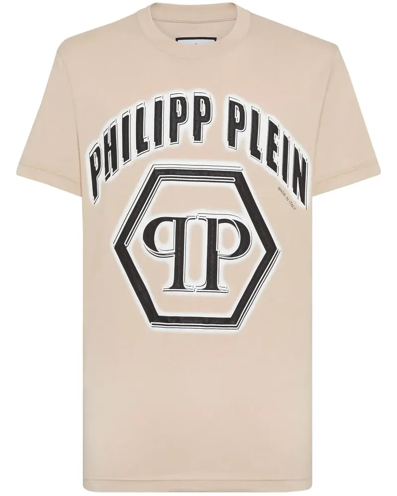 Philipp Plein T-Shirt mit Logo-Print - Nude Nude