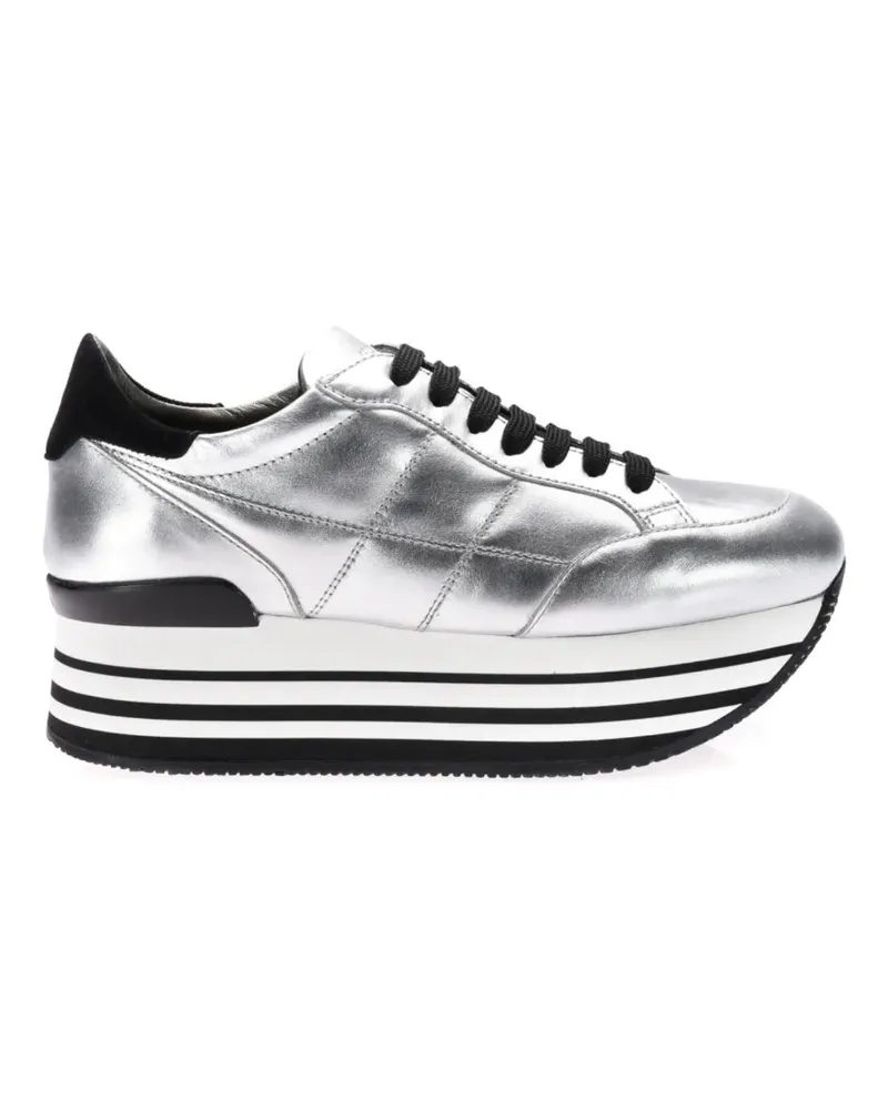 Hogan Maxi H222' Sneakers mit Plateausohle - Silber Silber