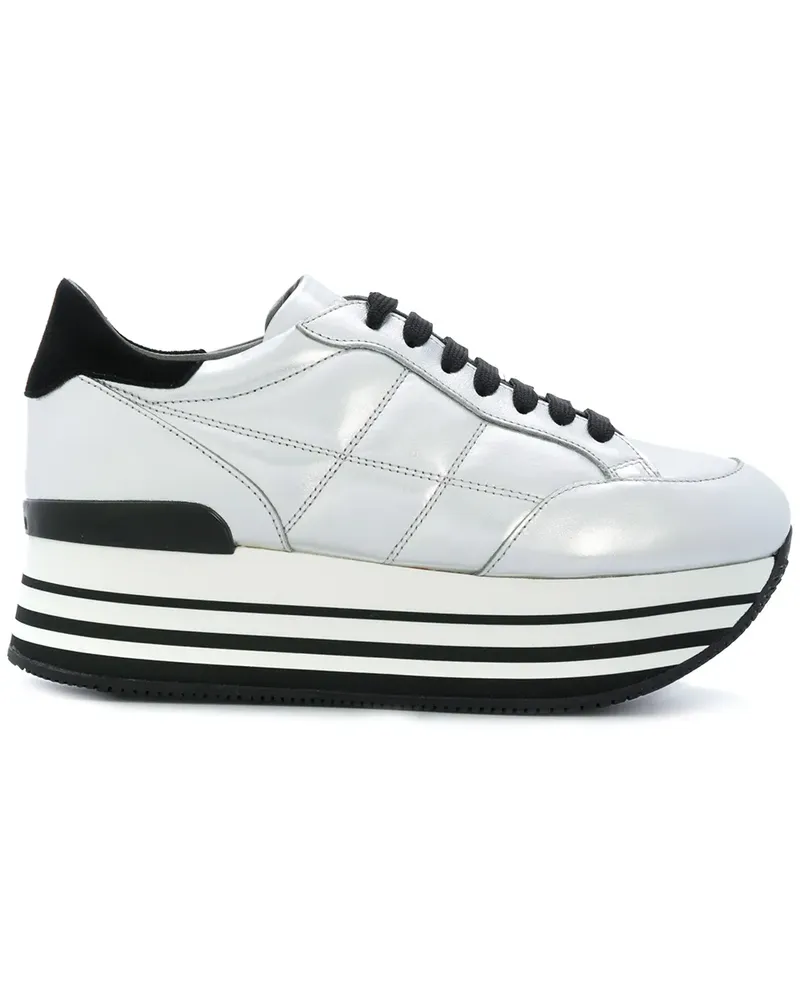 Hogan Maxi H222' Sneakers mit Plateausohle - Silber Silber