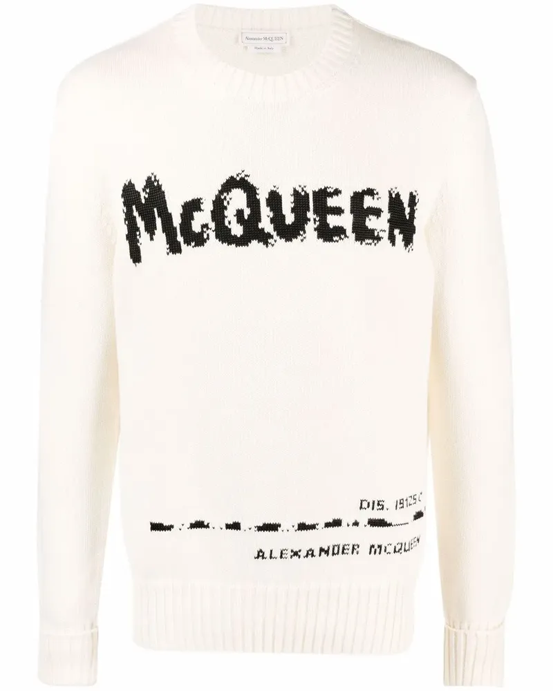 Alexander McQueen Intarsien-Pullover - Nude Nude