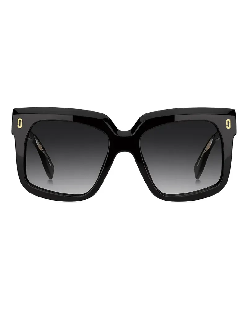 Marc Jacobs logo-plaque square-frame sunglasses - Schwarz Schwarz