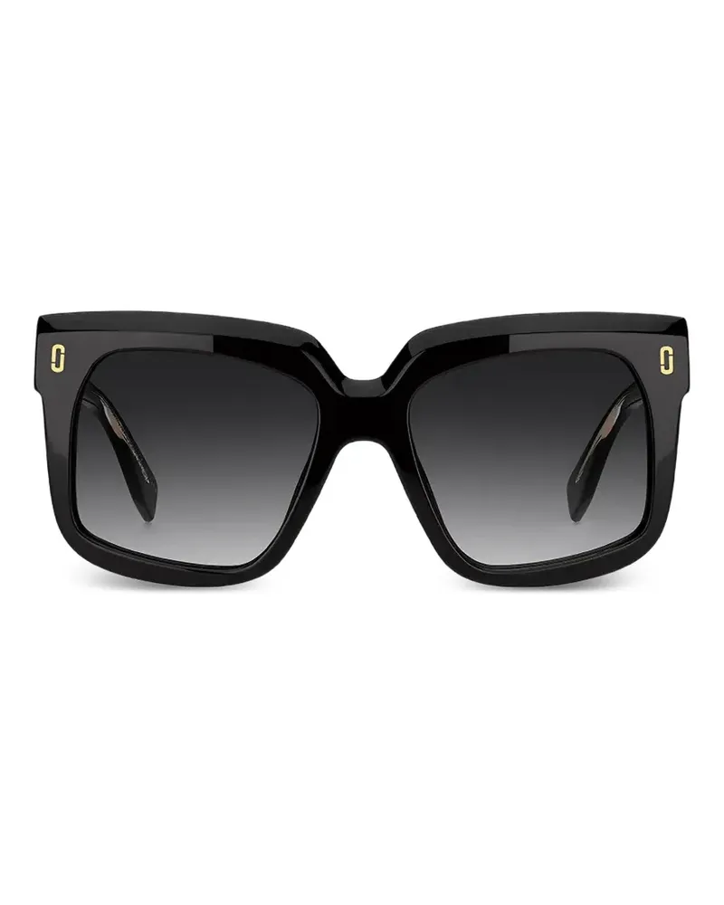 Marc Jacobs logo-plaque square-frame sunglasses - Schwarz Schwarz