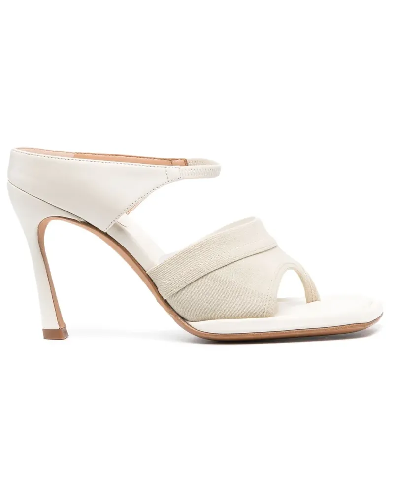 SPORTMAX Mules mit Zehensteg 100mm - Weiß Weiß