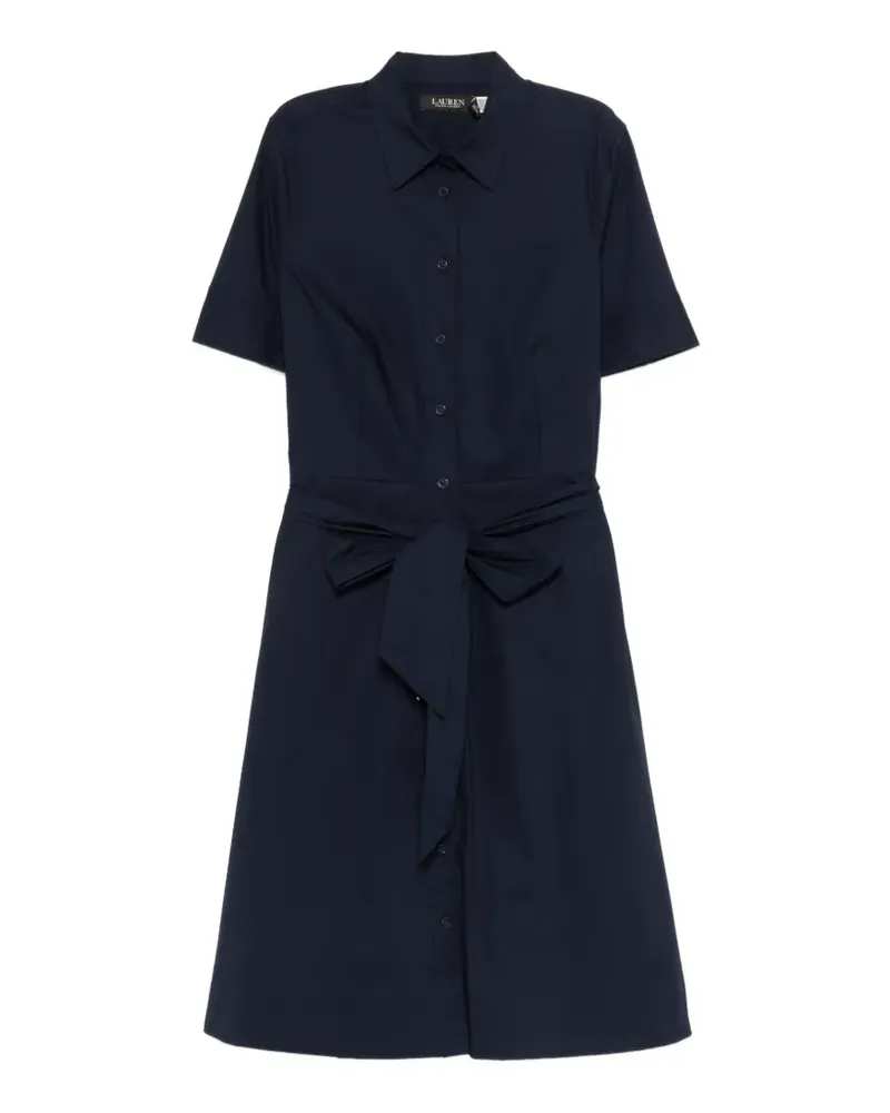 Ralph Lauren tie-waist shirt midi dress - Blau Blau