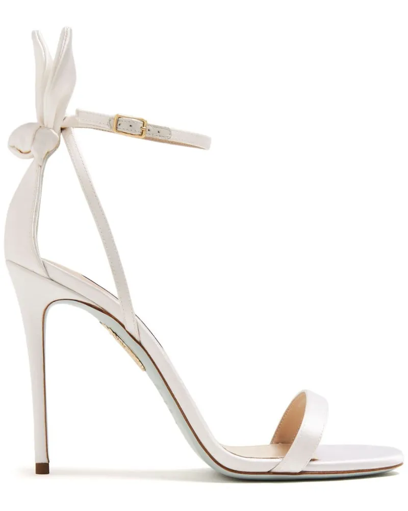 Aquazzura Sandalen mit Schleife 105mm - Weiß Weiß