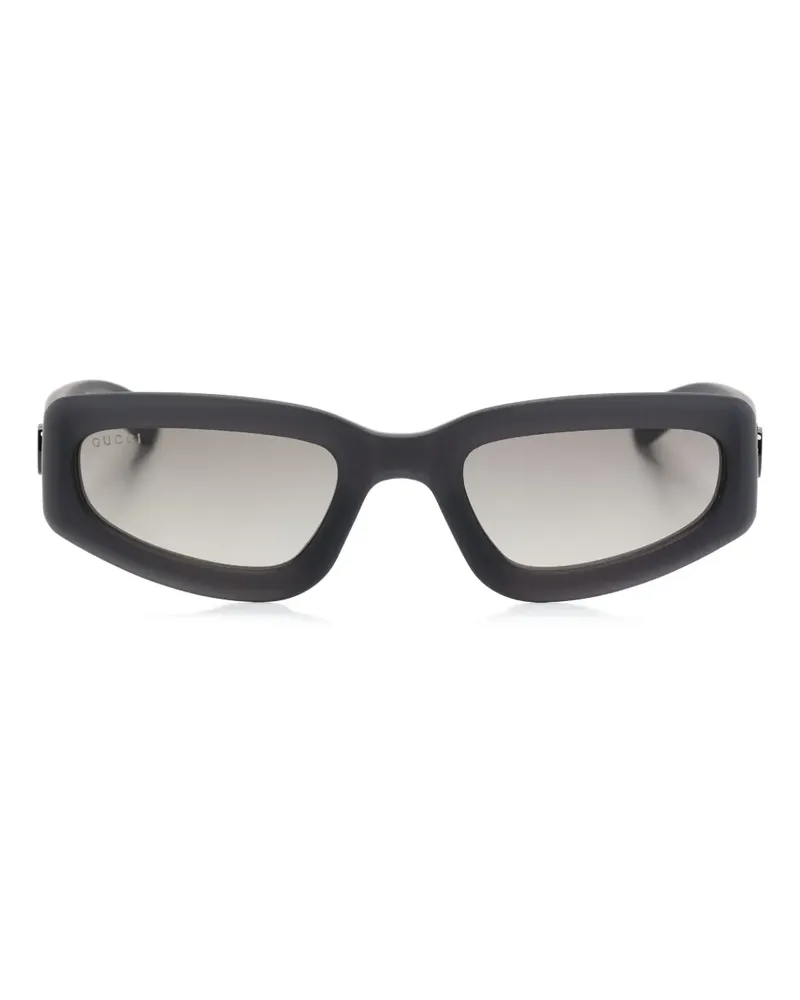 Gucci Sonnenbrille mit geometrischem Gestell - Grau Grau