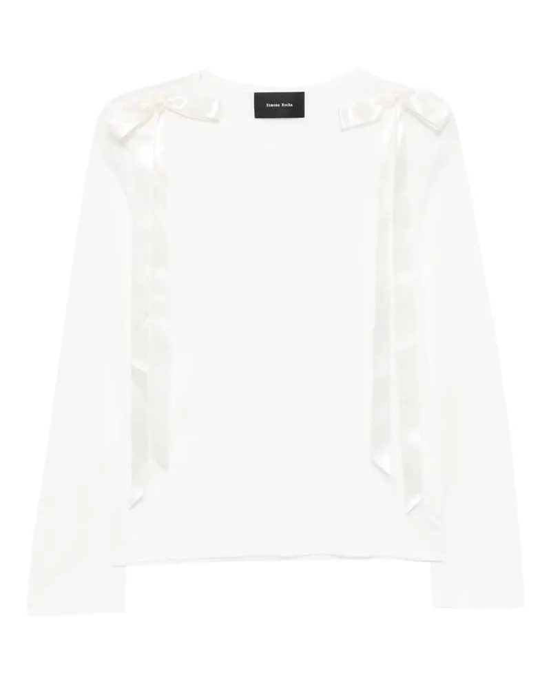 Simone Rocha T-Shirt aus Lyocell - Weiß Weiß