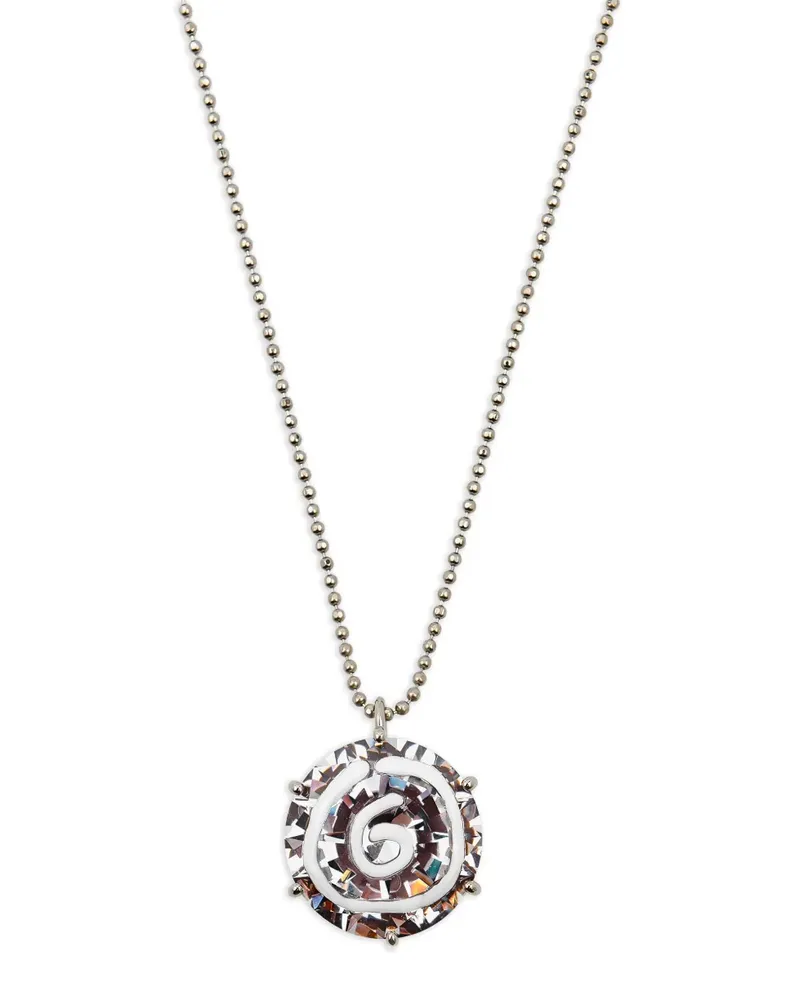 Maison Margiela crystal-pendant necklace - Silber Silber